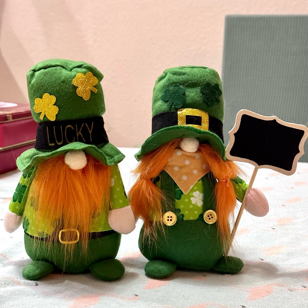 Set of 2 St. Patrick’s Day ☘️ Gnome